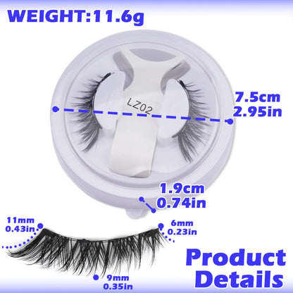 New 1 Pair Magnetic Eyelashes Set Fluffy Mink Lashes 5 Styles Reusable Magnetic Eyelash and Tweezers Kit Lash Extensions Makeup