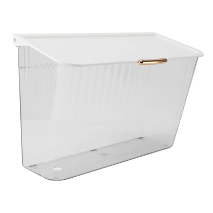 Transparent household clothing storage basket 4L bathroom perforation-free non-trace wall hanging dirty clothes socks dust-proof