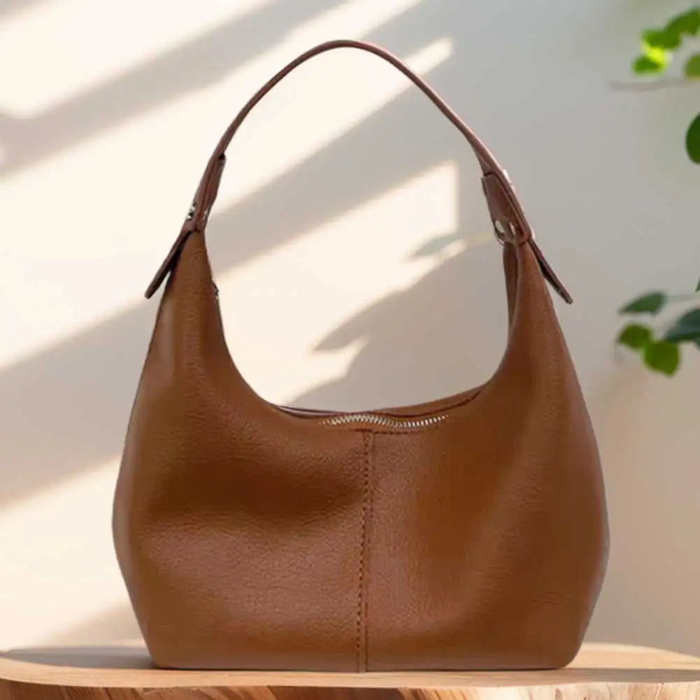 Women's Shoulder Bag 2024 Fashion Retro PU Vegan Leather Chic Small Tote Handbag Purses Luxury Design Ladies Shoulder Hand Bag