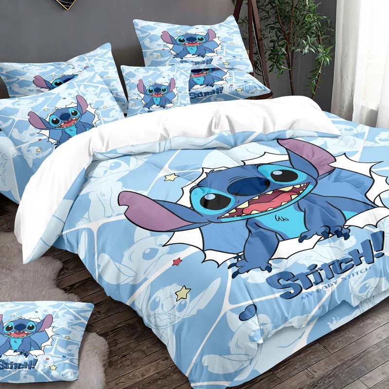 1 cartoon cute Stitch digital printed brushed down duvet cover,bedroom down comforter cover，bedding(No pillowcases，no quilt)