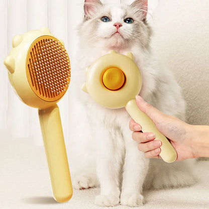 ﻿Washable Pressing Style Pet Comb Lovely Cat Needle Comb Waterproof and Easy to Clean Cat Dog Universal Hair Easy Clean Brush