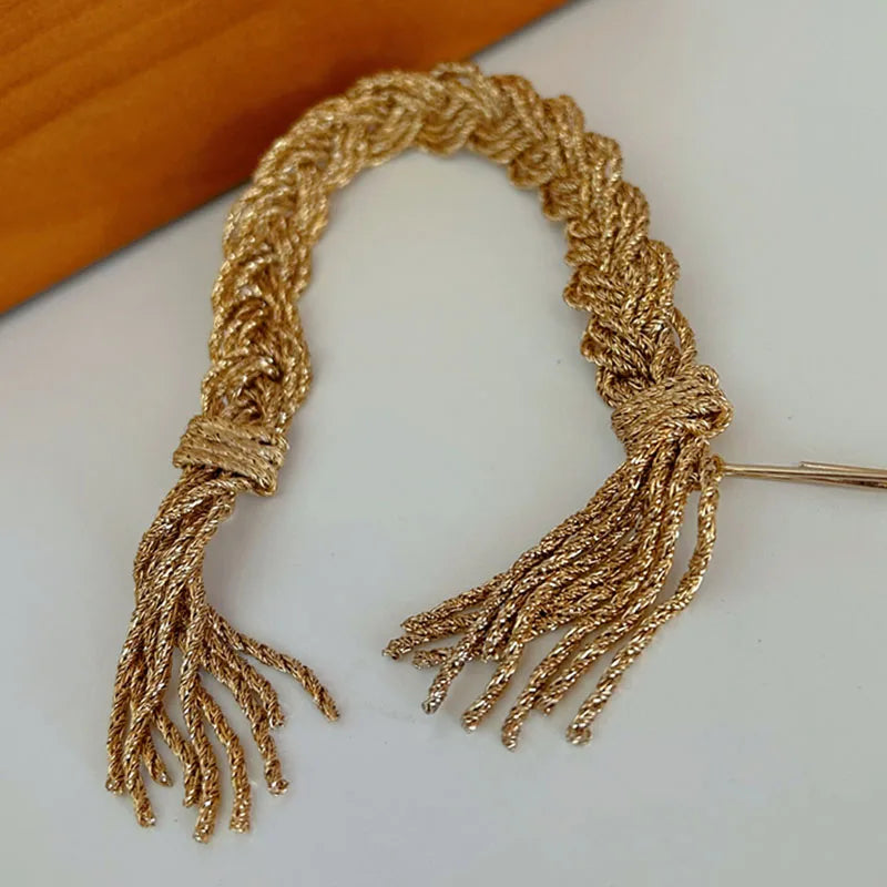 Twist braided tassel bracelets for women luxury designer fringe bracelets vintage elegant jewelry