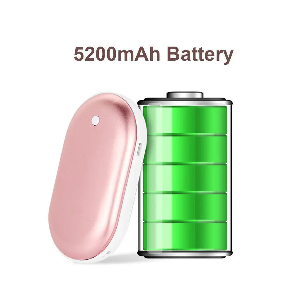 5200Mah Portable Hand Warmer Mini Power Bank USB Rechargeable Winter Heater UK