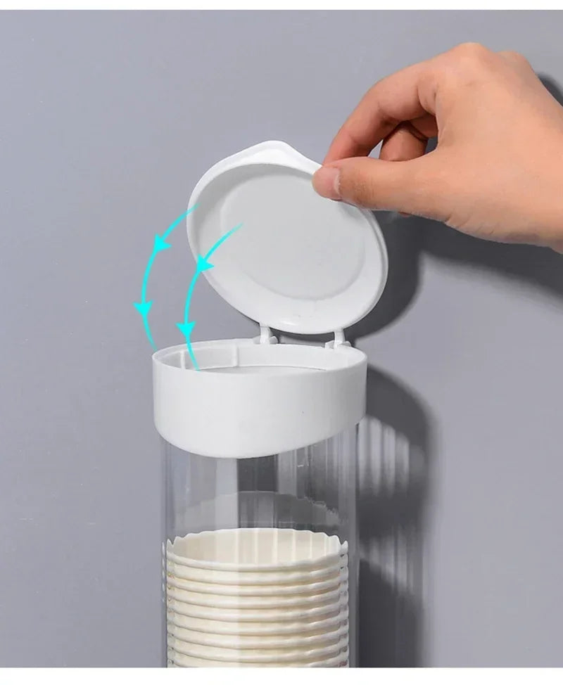 2024 New Dispenser Automatically Drop Cup Remover Disposable Cup Plastic Cup Paper Dust Storage Rack