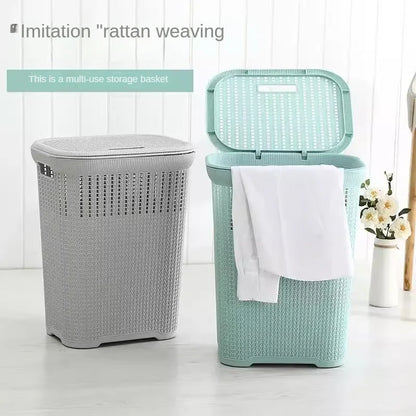 Nordic Wind Plastic Home Bathroom Laundry Basket Living Room Multi-purpose Toy Basket Bedroom Clothing Storage Basket