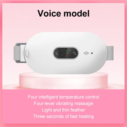 Electric Period Massager Cramp Warm Palace Belt for Menstrual Colic Relief Pain Waist Stomach Abdominal Vibrating Heating Belt