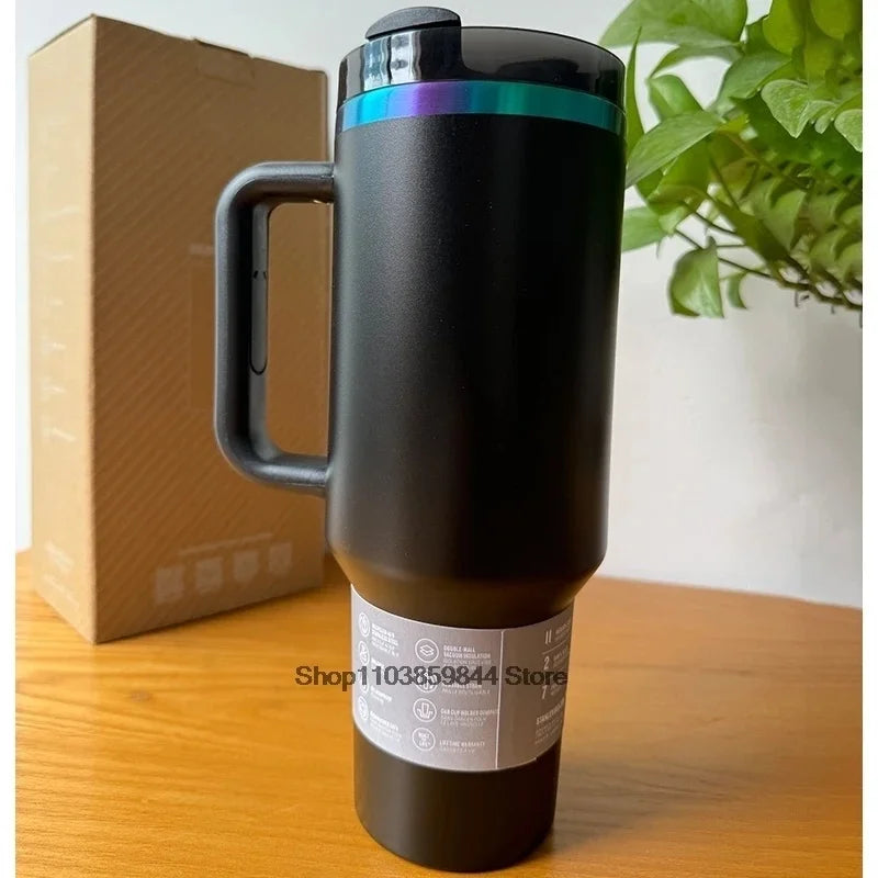 2025 new  Large Capacity 40Oz Stainless Steel Vacuum Flask - Insulated Tumbler Cup with Lids and Straws, Perfect for Travel