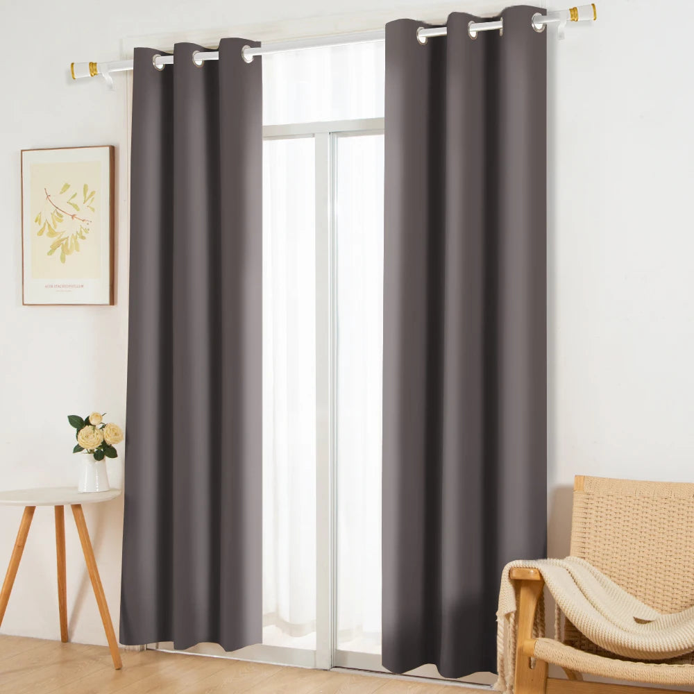 YanYangTian Blackout Curtain Home Decor Window Living room Shading Curtains for bedroom Simple Solid Thicker Dark Curtains