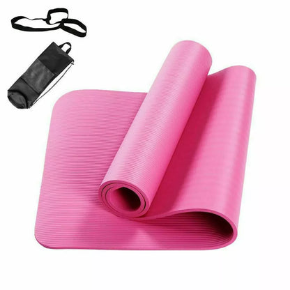 Yoga Mat Pilates Fitness Mat NBR Non Slip Yoga Cushion Travel Fitness Exercise Pad for Women Home Gym Floor Workout Gym Exercise