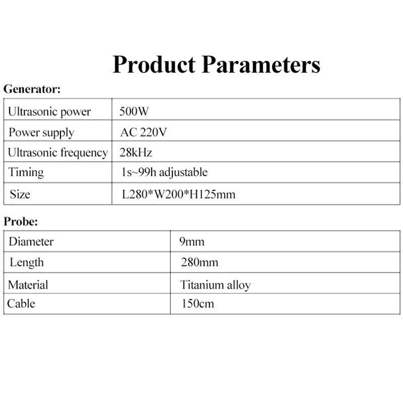 28KHz Lab Ultrasonic Homogenizer Ultrasound Rod Sonicator Vibration Bar for Medicine Herbal Plant Extractor Oil Liquid Mixing