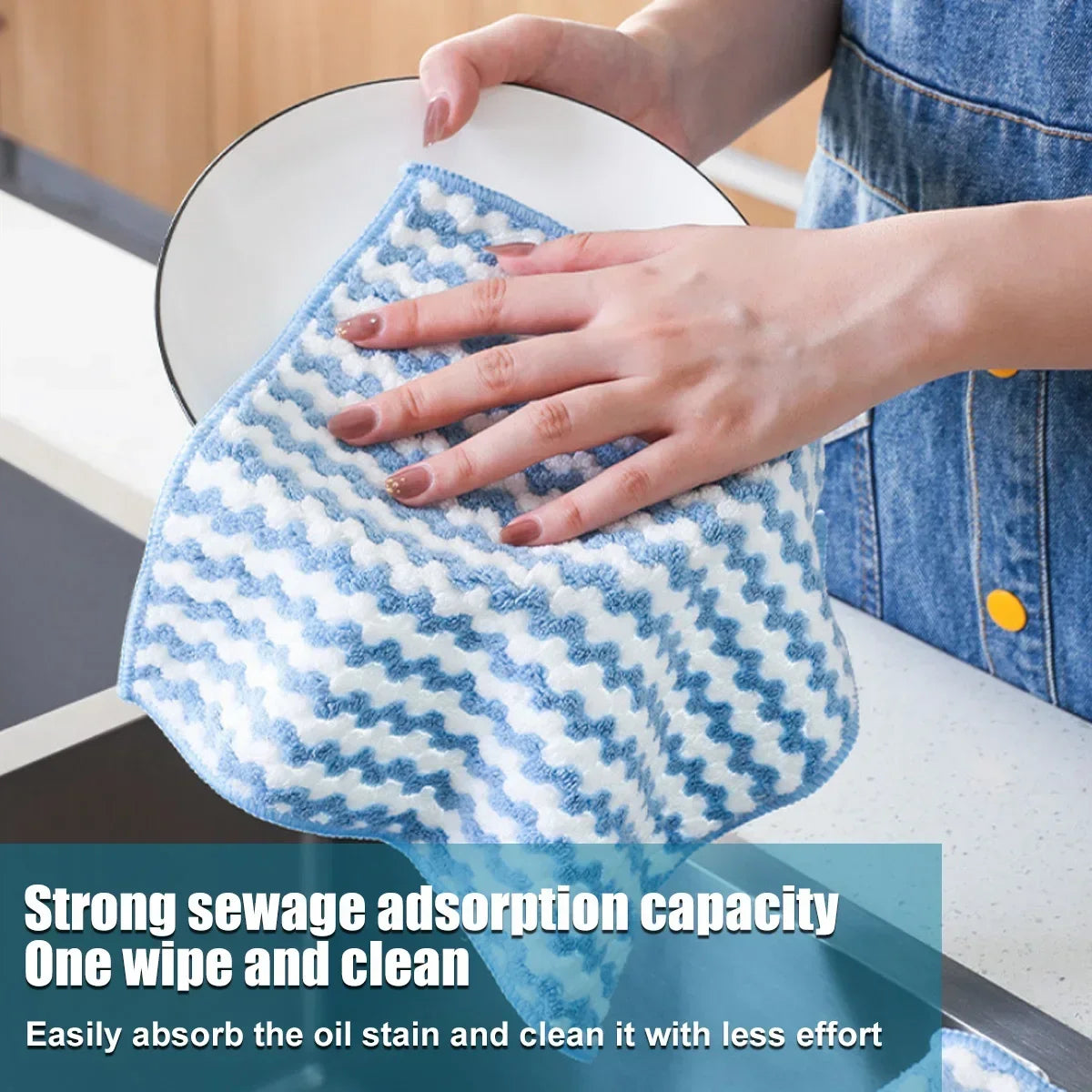 5pcs Microfiber Cleaning Cloth,Dish Cloths,10x10 Inches Dish Towels,Super Soft and Absorbent Kitchen Dishcloths,Fast Drying