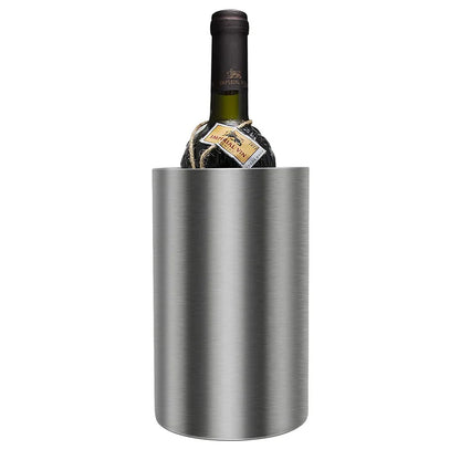 Wine Bottle Chiller Double Walled Vacuum Insulated White Wine Champagne Cooler Stainless Steel Beer Ice Bucket for 750ml Bottles