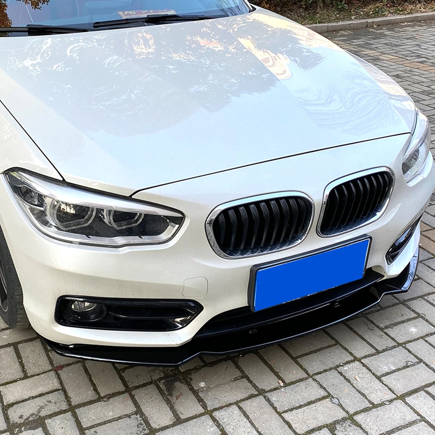 For BMW 1 Series F20 F21 116i 118i 120i 2015-2019 Regular Bumper Model Gloss Black Front Spoiler Lip Car Lower Splitter Blade