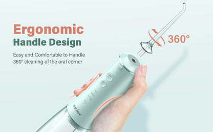 Sejoy Water Dental Flosser Portable Teeth Picks 6 Jets 4 Modes Cordless Oral Irrigator Rechargeable IPX7 Teeth Cleaner