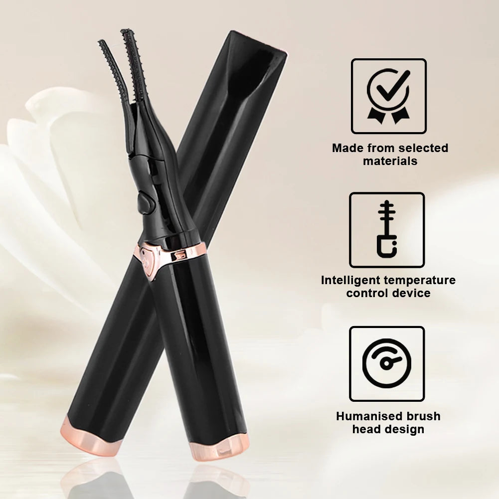 Heated Eyelash Curler USB Rechargeable Electric Eyelash Curler 2 Heating Modes Long Lasting for Quick Natural Curling