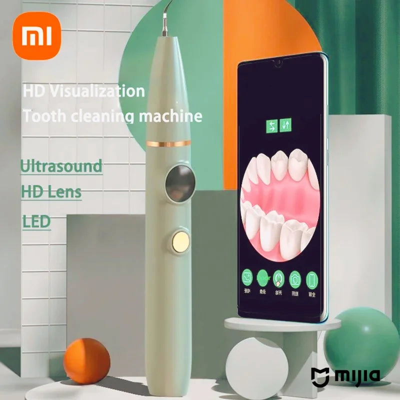 Xiaomi Mijia Visual Ultrasonic Scaler Electric HD Oral Irrigator Tartar Calculus Remover Instrument Removal Of Dental Calculus