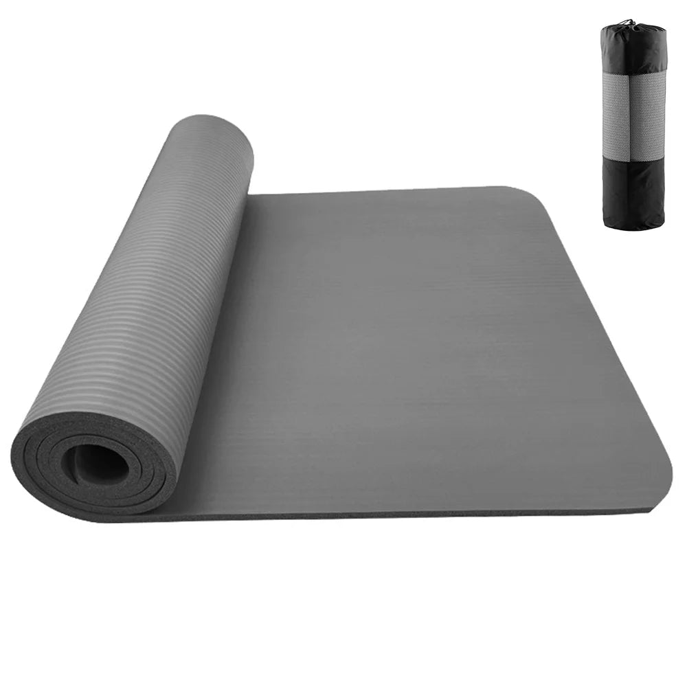 Yoga Mat Pilates Fitness Mat NBR Non Slip Yoga Cushion Travel Fitness Exercise Pad for Women Home Gym Floor Workout Gym Exercise