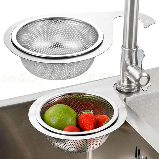 1/2 PCS Stainless Steel Hanging Sink Strainer Dry And Wet Separation Colander Drain Basket Drain Rack for Filter Kitchen Waste