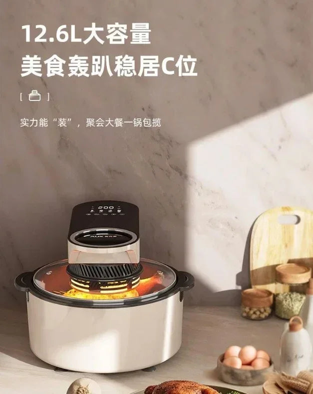 New home air fryer. Fries without oil. No need to turn over. Multifunctional. Low fat. Large capacity. Electric oven.