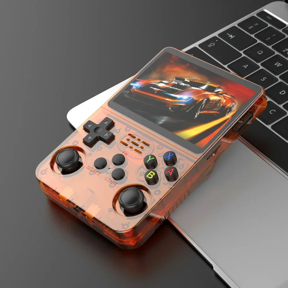 128GB Open Source R36S Video Game Console Linux System 3.5 Inch IPS Screen Orange Portable Pocket Video Player 64GB best Games