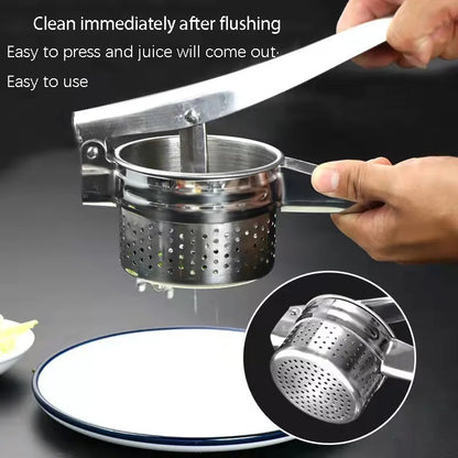 304 Stainless Steel Manual Juicer Lemon Squeezer Household Potato Masher Garlic Squeezer Vegetable Squeezer