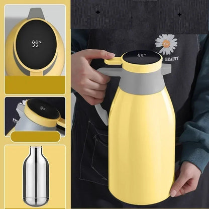 Xiaomi 2L Coffee Thermos Household Digital Display Glass Liner Vacuum Flasks Large Capacity Water Bottle Kitchen Thermal Kettle