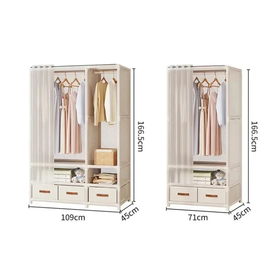 Simple Floor-Standing Wardrobes Home Large Capacity Durable Clothes Cabinet Dustproof And Economical Wardrobe Bedroom Furniture