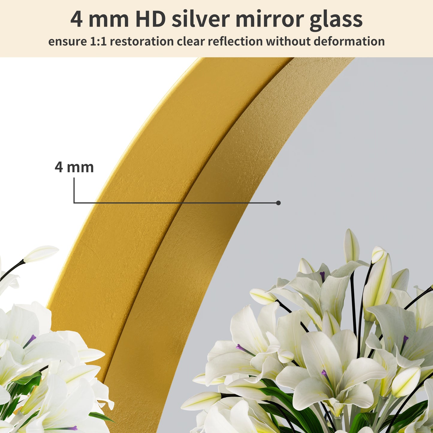 Oval Wall Mounted Mirror,  Brushed Gold Aluminum Framed Vanity Accent Mirror for Entryway Living Room, Vertically or Horizontal