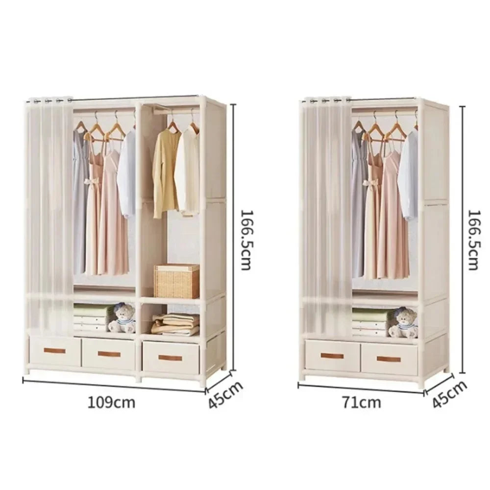 Simple Floor-Standing Wardrobes Home Large Capacity Durable Clothes Cabinet Dustproof And Economical Wardrobe Bedroom Furniture