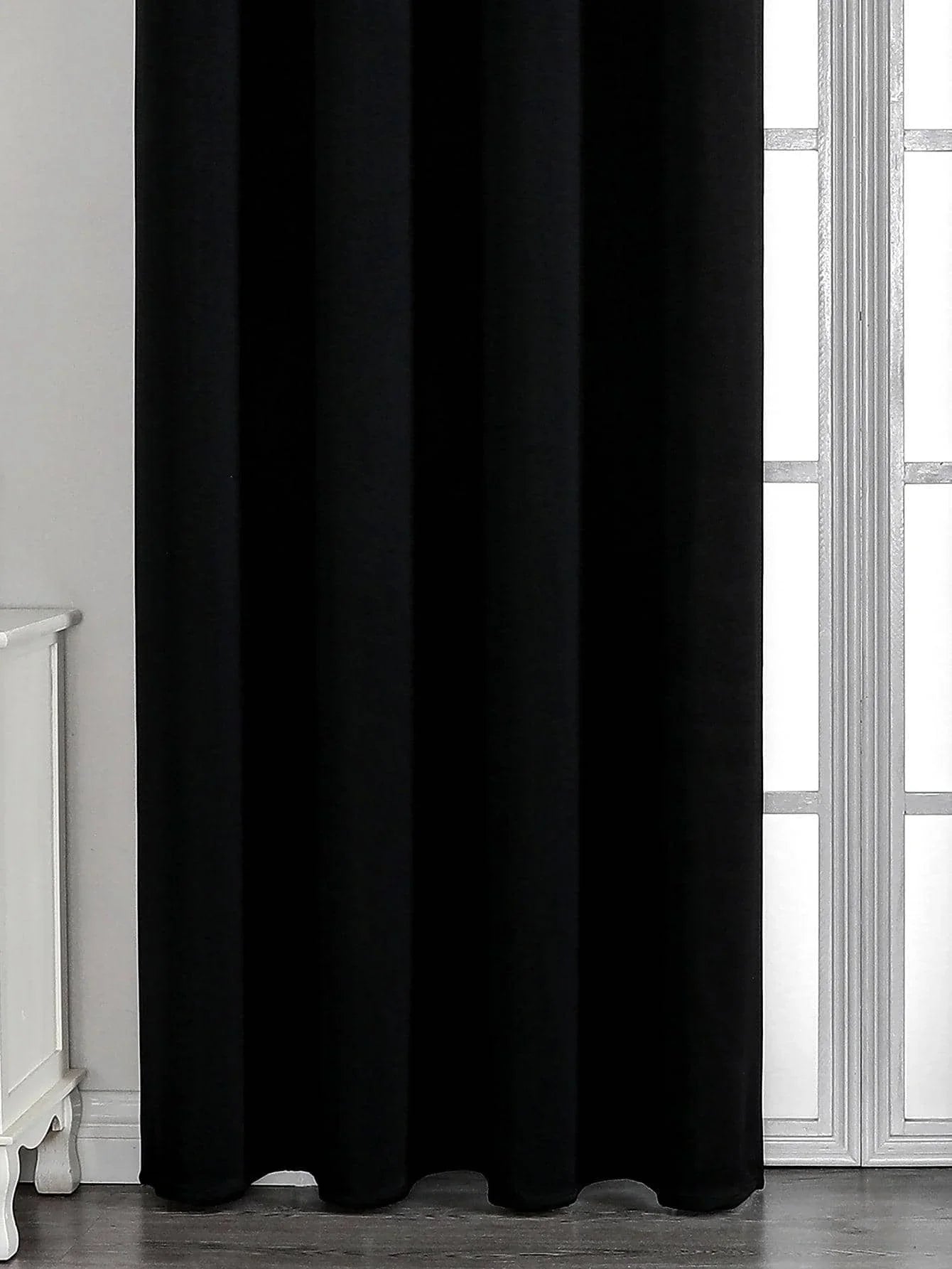 1PC Black High Blackout  Curtains for Living Room Finished Window Curtains for Bedroom