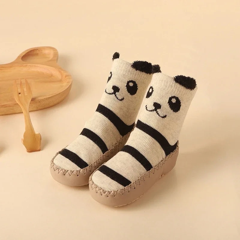 Winter Baby Cute Cartoon Animal Floor Socks with Rubber Anti Slip Sole Cotton Warm Shoes for Infant Girls Boys Slipper Stuff