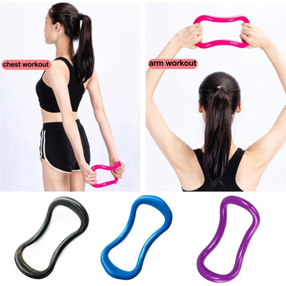 Yoga Circle Pilates Stretch Ring Home Women Fitness Equipment Fascia Massage Body Workout Exercise Resistance Support Tool