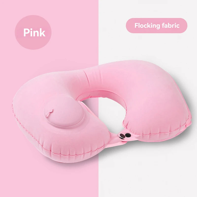 2024 New Inflatable Pillow Travel Portable Neck Protection Pillow Press Inflatable U-shaped Pillow Travel Storage Neck Pillow