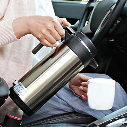 1200 ML Car Hot Kettle Portable Water Heater Leak-Proof Design 12/24 V Travel Electric Kettle Fast Boiling for Coffee Tea Drinks