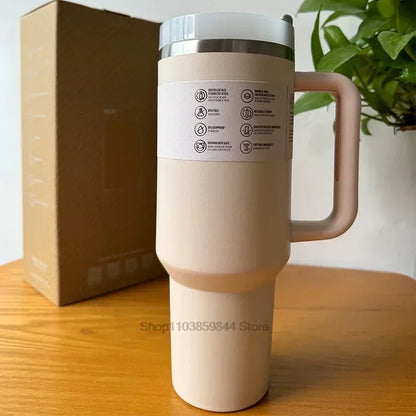 2025 new  Large Capacity 40Oz Stainless Steel Vacuum Flask - Insulated Tumbler Cup with Lids and Straws, Perfect for Travel