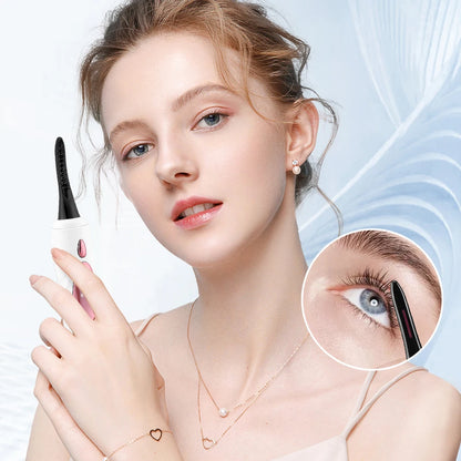 Heated Eyelash Curler 24H Long Lasting Electric Eyelash Curler 4 Temp Settings Lash Curling Tool USB Rechargeable for Makeup