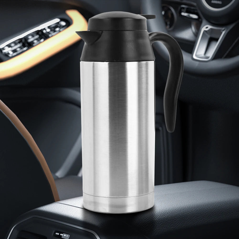 12/24V Car Electric Kettle Boil Dry Protection 750ml Car Coffee Mug Quick Boiling Kettle Pot Heated Heating Travel Cup Kettle