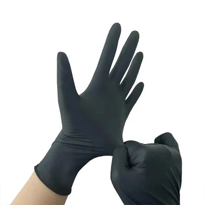 50/100PCS Black Nitrile Gloves Powder Free Waterproof Disposable Gloves for Household Cleaning Food Handling Cleaning Tools