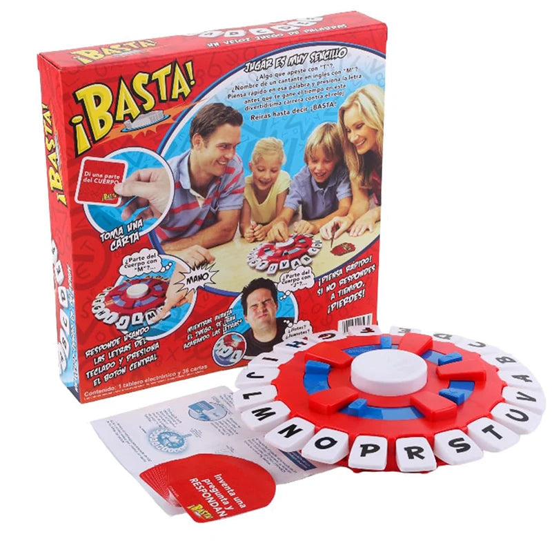 New Children's Educational Table Game English Spanish Tapple Crazy Alphabet Game Parent-Child Interactive Turntable Family Game