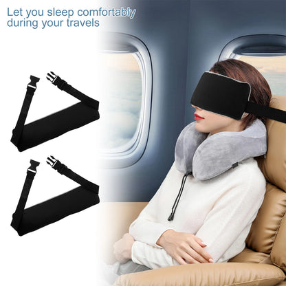 2PCS/Set Travel Pillow Alternative Stops Head Bobbing Airplane Head Straps and Car Head Support Band Great on Travel Upright