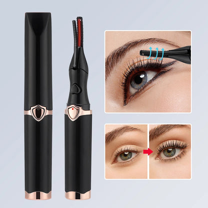 Electric Heated Eyelash Curler USB Rechargeable Eyelashes Curler Quick Heating Natural Eyelash Curler Long Lasting Makeup