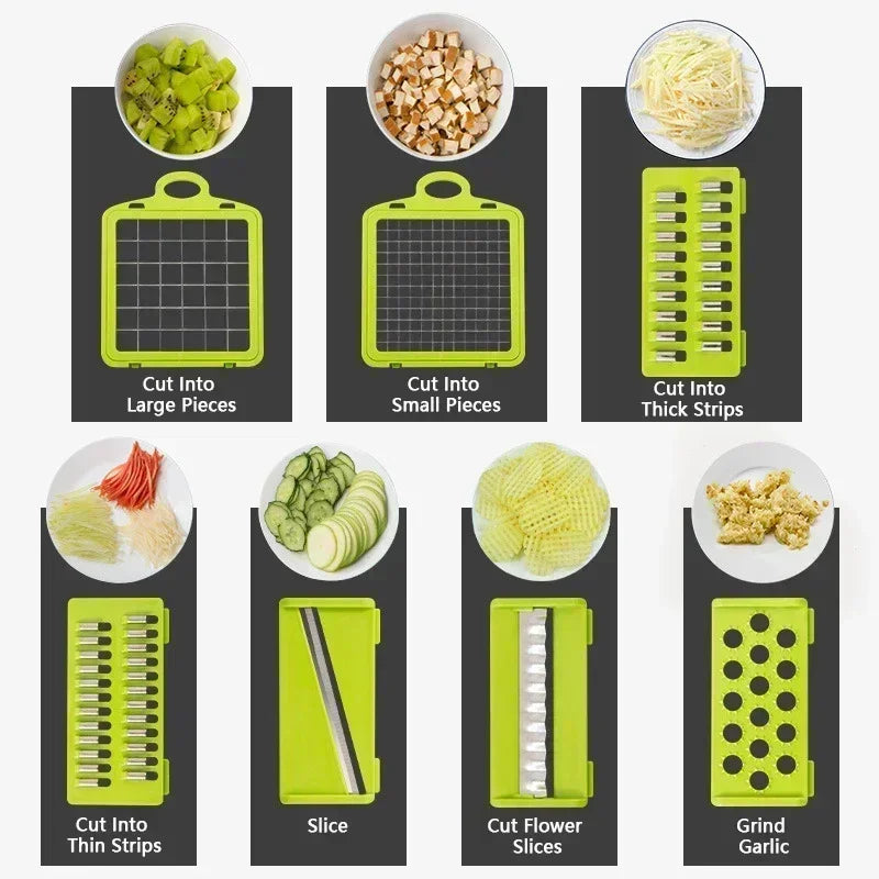 Portable Vegetable Cutter Shredder Multifunctional Slicer Potato Chopper Carrot Grater Reusable Fruit Veggie Cutting Tool