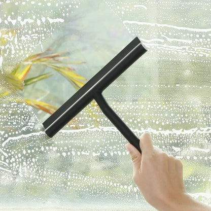 Shower Squeegee Window Glass Wiper Silicone Scraper Cleaner Brush Long Handle Bathroom Mirror Wiper Scraper Cleaning Accessories