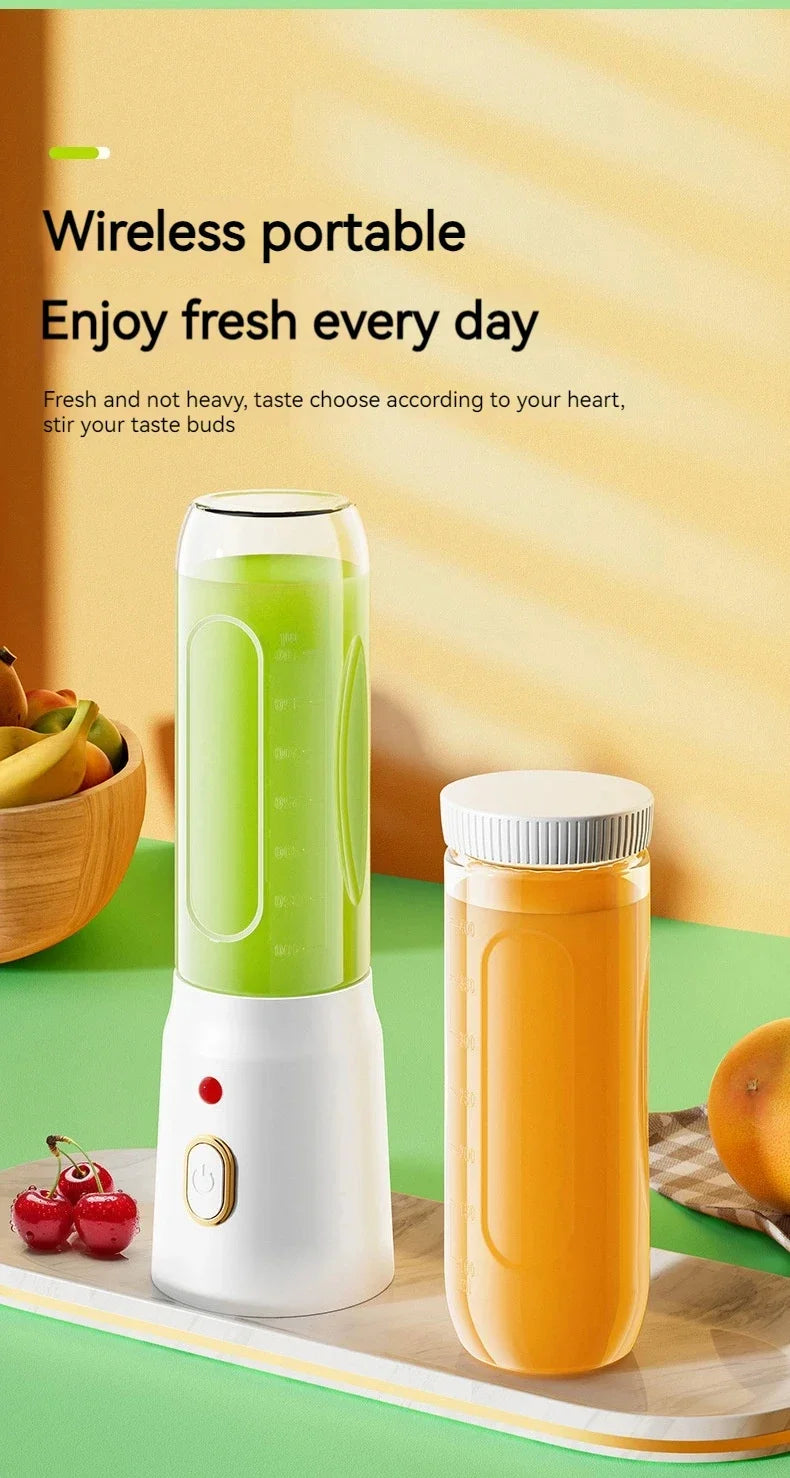 Rechargeable Mixers Fresh Fruit Juicers USB Portable Juice Bottle Mini Fast Electric Blender Smoothie Milkshake Juice Maker