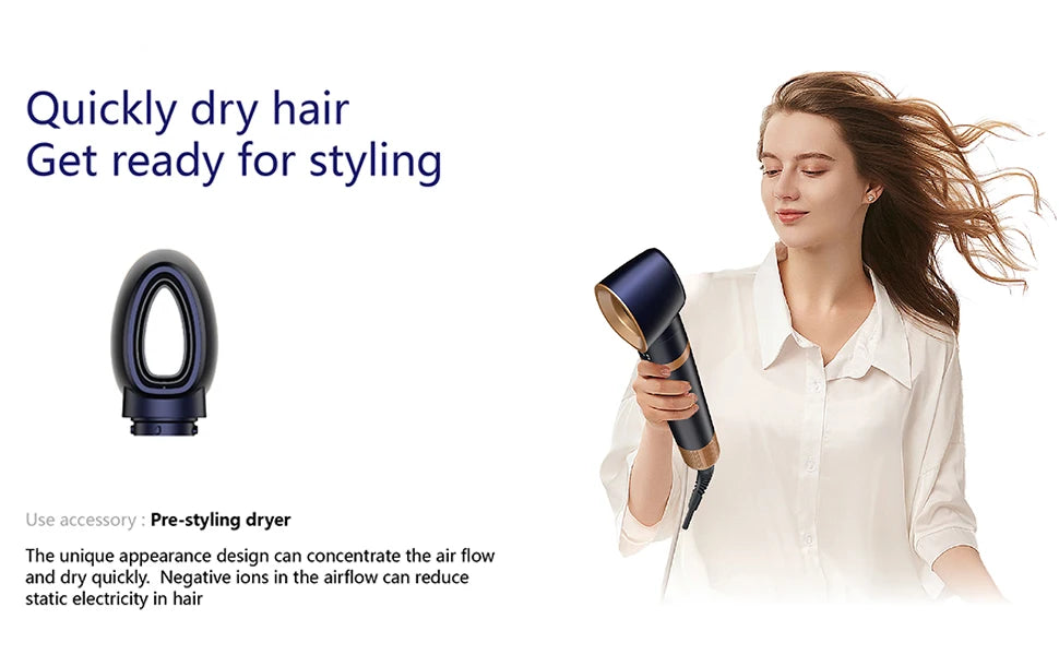 Professional Hair Curler 6-in-1 Auto-Wrap Curlers Styler Curling Rollers & Hair Dryer & Electric Hair Brush