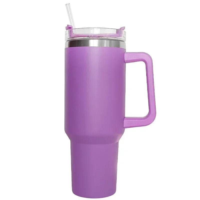 40oz Mug Tumbler With Handle Insulated Stainless Steel Coffee Tumbler With Lids Straw Tumbler Termos Cup for Travel Thermal Mug