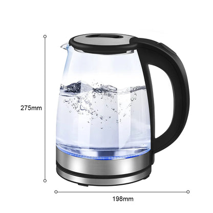 1.8L Electric Kettle 1500-1800W Glass Tea Kettle Water Boiler 220V Auto Shut-Off Electric Kettle Home Kitchen Appliances