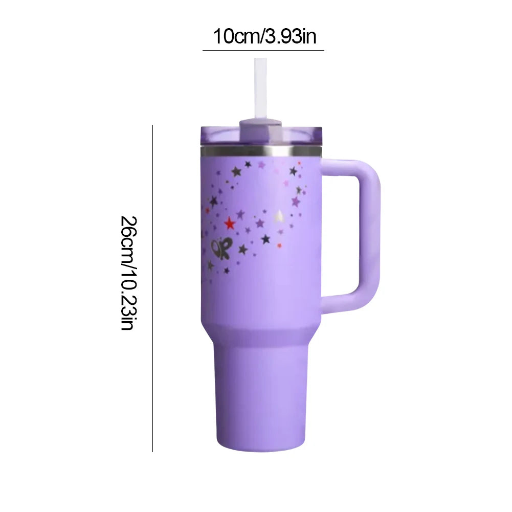 40oz Insulated Tumbler with Lid & Straw Vacuum Insulated Cup Stainless Steel Vacuum Thermal Insulated Mug for Cold Hot Beverages