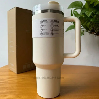 2025 new  Large Capacity 40Oz Stainless Steel Vacuum Flask - Insulated Tumbler Cup with Lids and Straws, Perfect for Travel