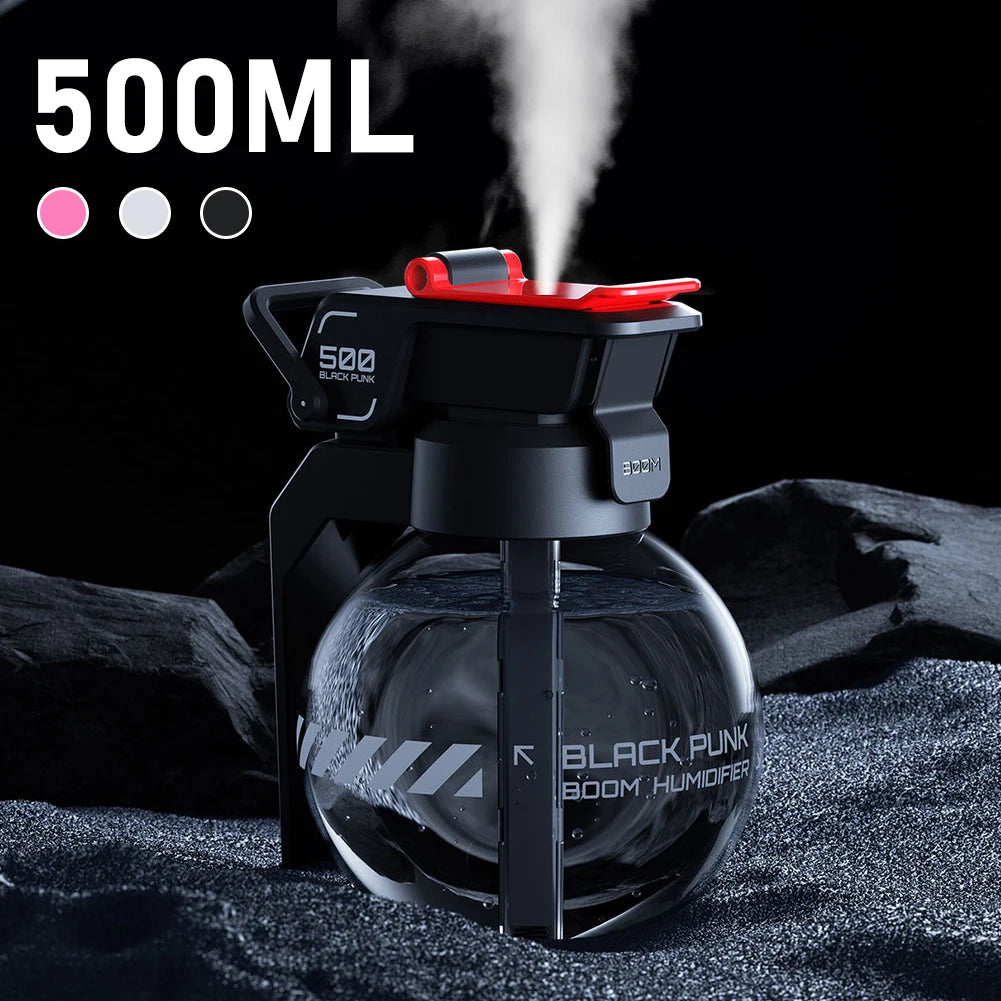 2025 New Grenade Air Humidifier Aroma Diffuser Decorative Cyberpunk Grenade Essential Oil Aromatherapy Humidifier for Home